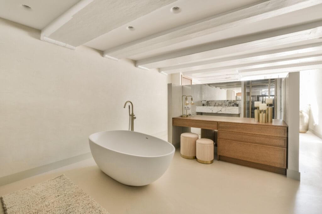 Bathroom resin floor