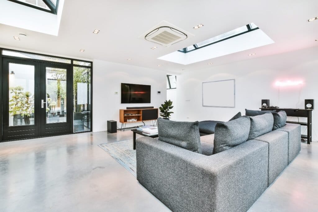 Witte beton cire