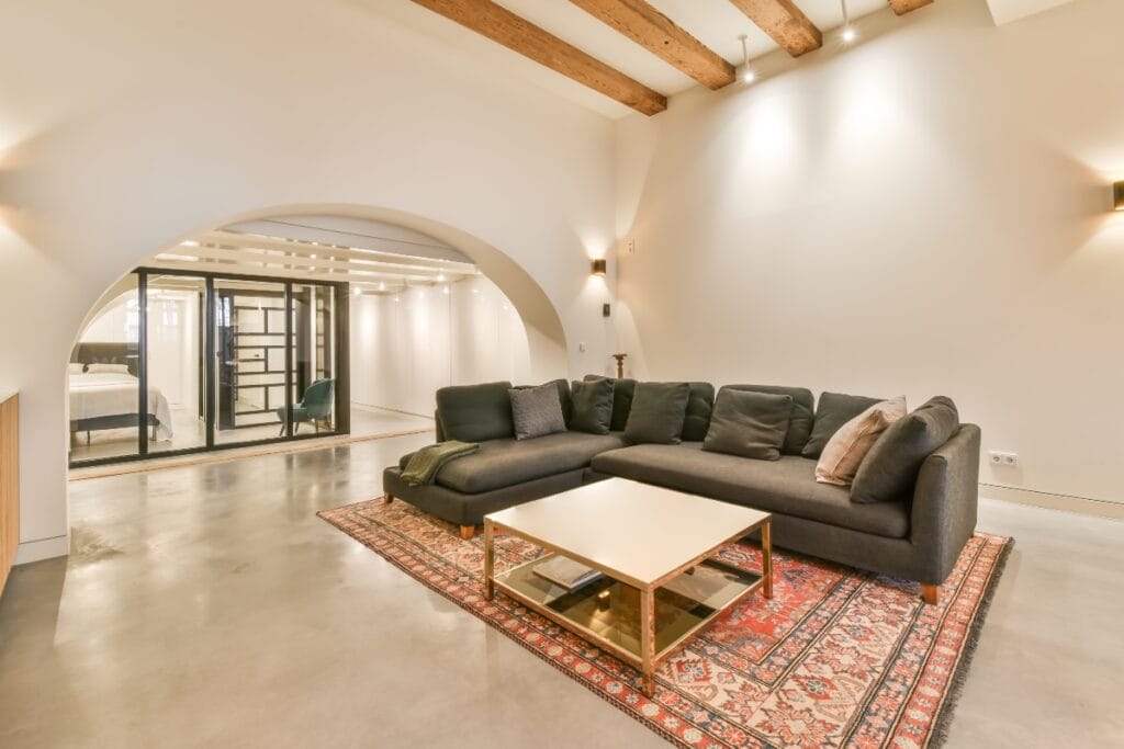 Beton cire muur